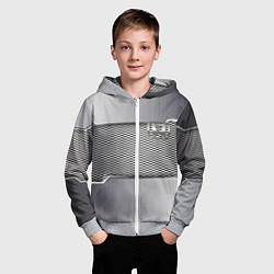 Толстовка на молнии детская Honda metal steel, цвет: 3D-меланж — фото 2