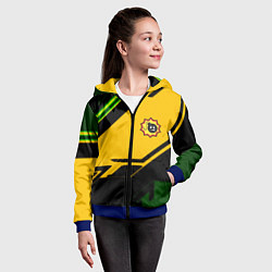 Толстовка на молнии детская Serious Sam geometry, цвет: 3D-синий — фото 2