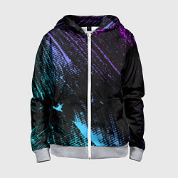 Толстовка на молнии детская Градиент - космос, цвет: 3D-меланж