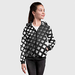 Толстовка на молнии детская Металлическая текстура авто, цвет: 3D-черный — фото 2