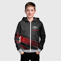 Толстовка на молнии детская Toyota auto car, цвет: 3D-меланж — фото 2