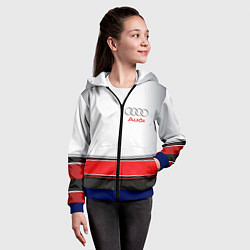 Толстовка на молнии детская AUDI auto car, цвет: 3D-синий — фото 2
