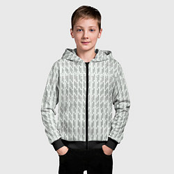 Толстовка на молнии детская Чёрные точки на белом фоне, цвет: 3D-черный — фото 2