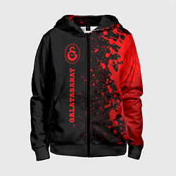 Детская толстовка на молнии Galatasaray - red gradient по-вертикали