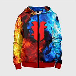 Детская толстовка на молнии Starcraft fire steel