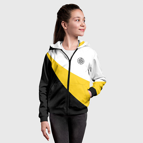 Детская толстовка на молнии Мы русские с нами Бог малый черный кцк Николай II / 3D-Черный – фото 4