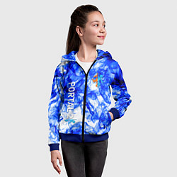 Толстовка на молнии детская Portal 2 flame blue, цвет: 3D-синий — фото 2