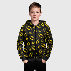 Толстовка на молнии детская Бэтмен узор, цвет: 3D-черный — фото 2