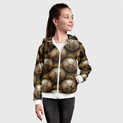 Толстовка на молнии детская Броненосцы, цвет: 3D-белый — фото 2