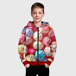 Толстовка на молнии детская Зефирчик, цвет: 3D-красный — фото 2