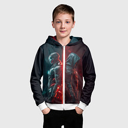 Толстовка на молнии детская Доктор Дум - Железный Человек, цвет: 3D-белый — фото 2
