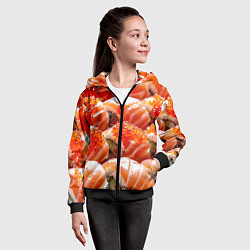 Толстовка на молнии детская Ролл Филадельфия, цвет: 3D-черный — фото 2