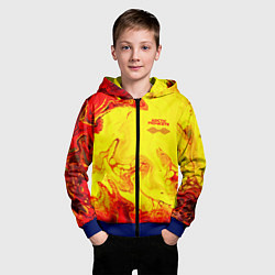 Толстовка на молнии детская Arctic Monkeys - ядовитые подтеки, цвет: 3D-синий — фото 2