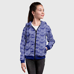 Толстовка на молнии детская Паттерн с трубопроводом и узлами, цвет: 3D-синий — фото 2