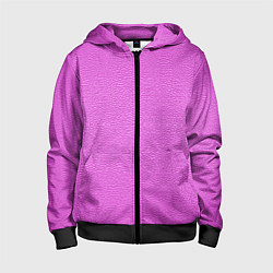 Толстовка на молнии детская Текстура розовой кожи, цвет: 3D-черный