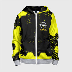 Толстовка на молнии детская Opel auto hexagon steel, цвет: 3D-меланж