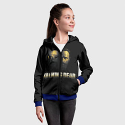 Толстовка на молнии детская Ходячие мервецы, цвет: 3D-синий — фото 2