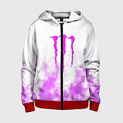 Детская толстовка на молнии Monster energy neon flame