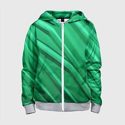 Толстовка на молнии детская Зелёный пластик, цвет: 3D-меланж