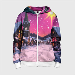 Детская толстовка на молнии Закат рождества