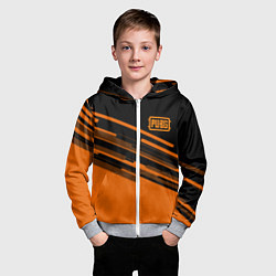 Толстовка на молнии детская PUBG geometry line, цвет: 3D-меланж — фото 2