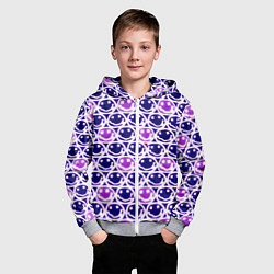 Толстовка на молнии детская Nirvana neon smile, цвет: 3D-меланж — фото 2