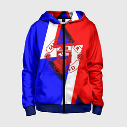 Детская толстовка на молнии Манчестер юнайтед геомтерия