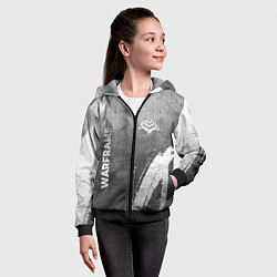 Толстовка на молнии детская Warframe - grey gradient вертикально, цвет: 3D-черный — фото 2