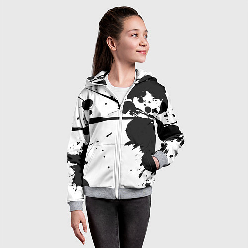 Детская толстовка на молнии Art blots - vanguard / 3D-Меланж – фото 4