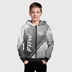 Толстовка на молнии детская FAW - grey gradient вертикально, цвет: 3D-черный — фото 2