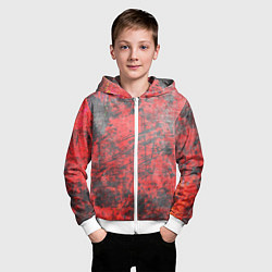 Толстовка на молнии детская Абстракция - grunge vibe, цвет: 3D-белый — фото 2