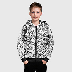 Толстовка на молнии детская Каляки маляки, цвет: 3D-черный — фото 2
