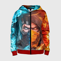 Детская толстовка на молнии Mortal Kombat - Саб-зиро и Скорпион