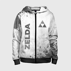 Толстовка на молнии детская Zelda - white gradient вертикально, цвет: 3D-черный