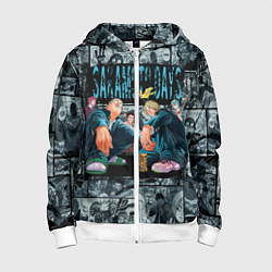 Детская толстовка на молнии Дни сакамото главные герои