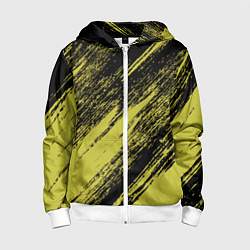Детская толстовка на молнии The color is black and yellow