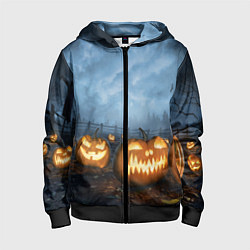 Толстовка на молнии детская Костюмы для halloween, цвет: 3D-черный