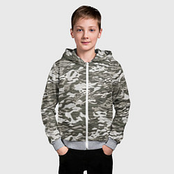 Толстовка на молнии детская Фактурный камуфляж, цвет: 3D-меланж — фото 2
