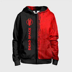 Детская толстовка на молнии Dead Space - red gradient по-вертикали