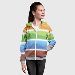 Толстовка на молнии детская Просвет, цвет: 3D-меланж — фото 2