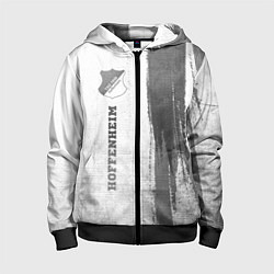 Детская толстовка на молнии Hoffenheim - white gradient по-вертикали