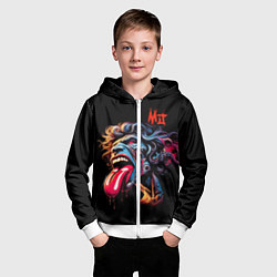 Толстовка на молнии детская Mick Jagger - Rolling Stones, цвет: 3D-белый — фото 2