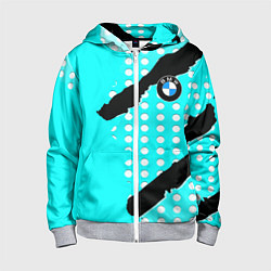 Толстовка на молнии детская BMW sport краски, цвет: 3D-меланж