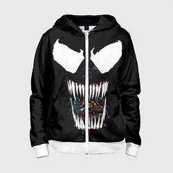 Детская толстовка на молнии Веном жрет