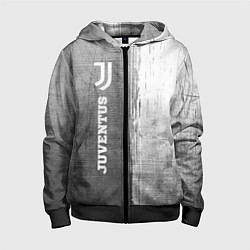 Толстовка на молнии детская Juventus - grey gradient по-вертикали, цвет: 3D-черный