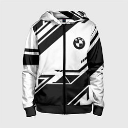 Толстовка на молнии детская BMW geometry black, цвет: 3D-черный