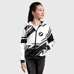 Толстовка на молнии детская BMW geometry black, цвет: 3D-черный — фото 2