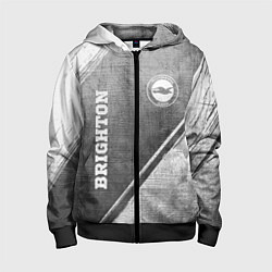 Детская толстовка на молнии Brighton - grey gradient вертикально