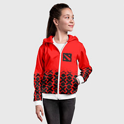 Толстовка на молнии детская Dota игровой паттерн, цвет: 3D-белый — фото 2