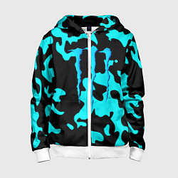 Детская толстовка на молнии Monster energy камуфляж голубой